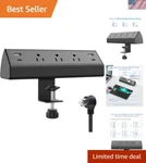Desk Clamp Power Strip: 7 Ports Including Pd 20W Usb-c For Fast Charging. Fixed Price $37.50.