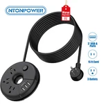 Ntonpower Flat Plug Strip With 3OUTLET 3USB Port 15FT Extension Cord. Fixed Price $18.99.