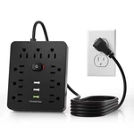 Transton Power Outlet With Surge Protector, 9 Strip 3 Usb Ports. Fixed Price $29.99.