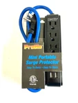 Power Strip Surge Protector Ac Outlets And 2 Usb Charger 3" Cord Blue Proglo. Fixed Price $13.95.