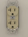 Pass & Seymour, 5362, 20 Amp, 125 Volt, Ivory Receptacle. Fixed Price $15.44.
