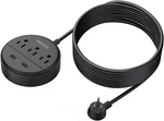 Long Extension Cord 15FT, Ntonpower Flat Plug Strip Wall Mount With 3 Outl. Fixed Price $32.29.