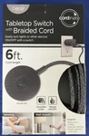 Jacso Cordinate Tabletop Switch With Braided Indoor 6FT-CORD Black Brand-new. Fixed Price $14.99.
