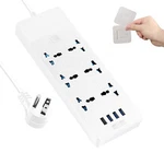 Jumpso 6FT Travel Power Strip Eu Uk Plug Adapter Outlets 4 Usb Ports 3000W. Fixed Price $32.98.