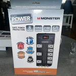 Monster 1812 Black 15A 125V 1875W 2160-JOULE 8-OUTLET Power Strip Ft. Cord. Fixed Price $25.00.