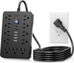 6 Ft Flat Plug Surge Protector Power STRIP,11 Multiple Ac Outlets With Usb Por. Fixed Price $26.40.