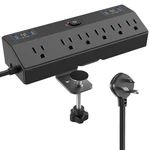 Clamp Power Strip With 40W Fast Charging Station, Jxgucat Removable Desk.... Fixed Price $39.80.