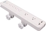 Surge Protector Clip-on 6 Electrical Outlets And 2 Usb Open Box. Fixed Price $25.75.