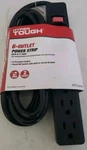 Hyper Tough 6-OUTLET 2.5FT Surge Strip 500-JOULE Protection, Black. Fixed Price $15.39.