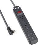 Eaton Series 6-OUTLET Surge Protector Power Strip, Flat Plug 10FT Braided Exten. Fixed Price $51.99.