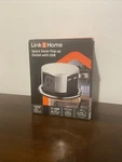 New LINK2HOME Space Saver Pop Up Power USB/3 Outlets Em PU-100E. Fixed Price $28.00.