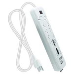 10-OUTLET 2-USB Port Coax 3500J Heavy-duty Surge Protector Power Strip 8 Ft Cord. Fixed Price $48.99.