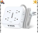 Surge Protector Power Strip 5FT Cord 8 Outlets 4 Usb 2 Charging Ports Plug. Fixed Price $17.99.