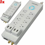 Panamax Nice P360-8, 8-OUTLET Surge Protector Usb Charging Station. 2-PACK. Fixed Price $99.00.