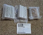 Side Socket 3PACK 6-OUTLET Swivel Power Strip Surge Protector Slim Space, New. Fixed Price $40.00.