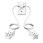 Ntonpower Double Extension Cord 12 Ft, Twin - Split, White. Fixed Price $55.60.