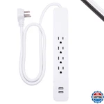 4-OUTLET Surge Protector, 2 Usb Ports, 3 Ft Power Cord, 560 Joules, Flat Plug. Fixed Price $29.29.