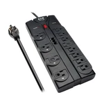 Eaton Tripp Lite TLP1208TEL Home Theater Surge Protector Outlets, Black. Fixed Price $77.99.