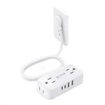 Trond Flat Plug Power Strip 5FT, Small With Surge Protection, White. Fixed Price $26.62.