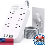 15FT Flat Plug Power Strip: 6 Outlets, 2 Usb-a, Usb-c. Overload Protection, Wa. Fixed Price $23.39.