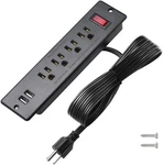 Mountable Power Strip Recessed With Usb 4 Outlet 2 A, Black. Fixed Price $26.12.