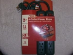 Outlet Strips- One (1) PAIR-6 Plug Ins Each Strip" Prime" Heavy- 14 Ga Wire. Fixed Price $7.90.