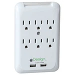 6-OUTLET 2-USB Surge Protector Wall Tap. Fixed Price $29.72.