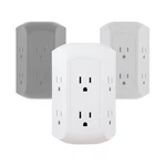6-OUTLET Extender, Surge Protector, Spaced Wall Tap, 1-PACK, White. Fixed Price $22.08.