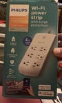 Philips Wi-fi Power Strip With Surge Protection, 4 Ft Cord, Mobile Voice, New. Fixed Price $22.00.