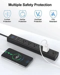 15FT Extension Power Cord Strip Surge Protector 4 Usb + 6 Outlets 1250W Max. Fixed Price $25.99.