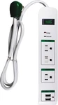 Gogreen Power Outlet Surge Protector 2 Port, 3-FT Cord, White -GG-13103USB. Fixed Price $21.99.
