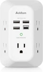 Addtam Usb Wall Charger Surge Protector 5 Outlet Extender With 4 Charging Po. Fixed Price $16.98.