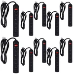 Hoteam 10 Pcs Power Strip Bulk 6 Outlet Surge Protector 8.2 Ft, Black. Fixed Price $78.58.