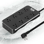 Qiyuan IPX6 Waterproof Outdoor Power Strip, Surge Protector With 8 Outlets & 3. Fixed Price $46.56.