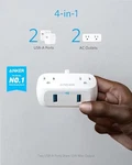 Anker Usb Power Strip Small With 2 Outlets And Charger White. Fixed Price $21.41.