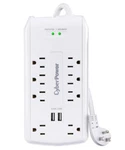 Cyberpower P806U 8- Outlet Surge Protector + Usb 2700 Joules White. Fixed Price $31.19.