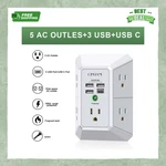 5 Outlet Extender Surge Protector Multi Plug Wall Adapter Usb Charger Ports With. Fixed Price $13.49.