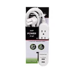 Monster Just Power Up 4 Ft. 3 Outlets Strip White. Fixed Price $22.95.