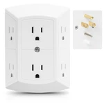 Elegrp 6 Outlet Wall Extender 3 Prong Grounded 1875W Etl White. Fixed Price $12.91.