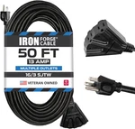 50 Ft Black Extension Cord With Outlets - 16/3 Sjtw Foot P. Fixed Price $53.65.