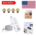 Wall Mountable Power Strip With 6 Outlets And 3 Usb Ports - Perfect For Travel. Fixed Price $42.99.