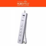 Commercial Electric 3 Ft. 4-OUTLET White Surge Protector Hubspace Smart W/ Usb. Fixed Price $11.49.