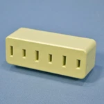 Leviton Residential Ivory Triple Tap Outlet Adapter Nema 1-15 15A 125V Bulk 63-I. Fixed Price $8.54.