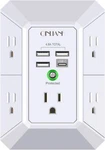 Wall Charger, Surge Protector, Qinlianf 5 Outlet Extender With 4 Usb Charging Po. Fixed Price $24.99.