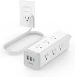 Tessan Surge Protector Power Strip Usb Flat Plug 15 Ft Extension - White. Fixed Price $40.10.