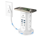 Power Strip Tower, Kakyanill Surge Protector 9 Ac Outlets 8 Usb (4 C),. Fixed Price $49.48.