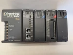 Direct Logic 205 Base Rack With D2-240, D2-08ND3, D2-12TR, F2-04RTD Used. Fixed Price $200.00.