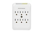 Monoprice Power & Surge - 6 Protector Slim Wall Outlets, White. Fixed Price $25.99.