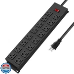 Junnuj Heavy Duty 20 Amp Power Strip With Surge Protection 3000J, Garage 16. Fixed Price $57.99.