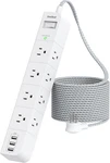 10 Ft Extension Cord,power Strip Surge Protector 8 Widely Ac Outlets 3 Usb,flat. Fixed Price $30.93.
